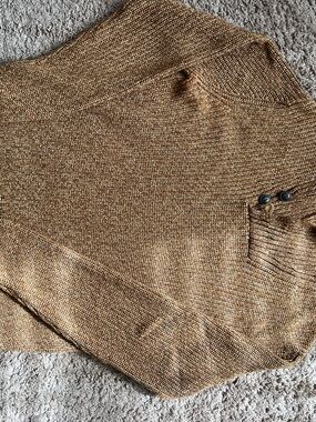 Cozy Brown Marled Knit Sweater